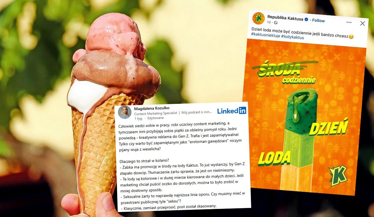 Producent lodw Kaktus krytykowany za reklam z hasem: "roda Dzie Loda"  | Donald.pl