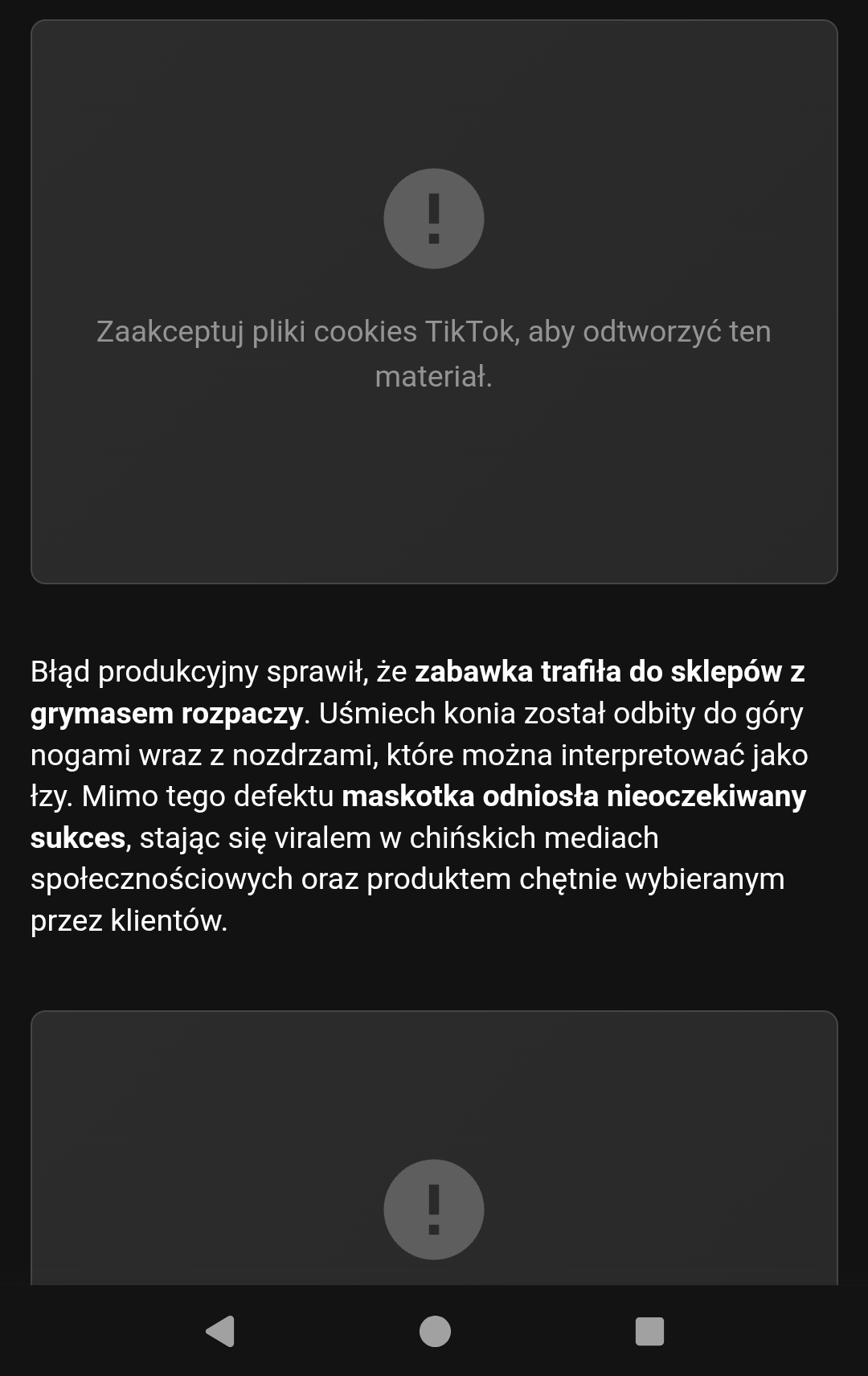Chiński płaczący konik staje się absurdalnie popularny, jak Labubu